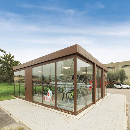 Stahl-Fahrradunterstand - VELOSTAZIONE - METALCO - für öffentliche Bereiche / für städtische Bereiche