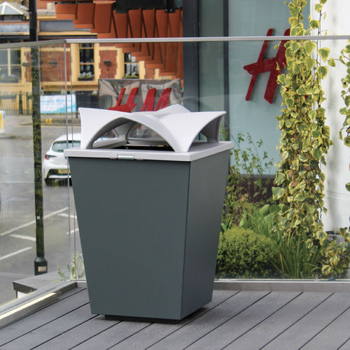 Park-Abfallbehälter - ECOMIX - METALCO - System / Edelstahl / pulverbeschichteter Stahl