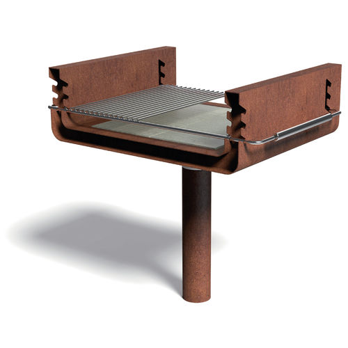 Holzkohle-Gartengrill - B - BQ - METALCO - für öffentliche Bereiche / festinstalliert / Edelstahl