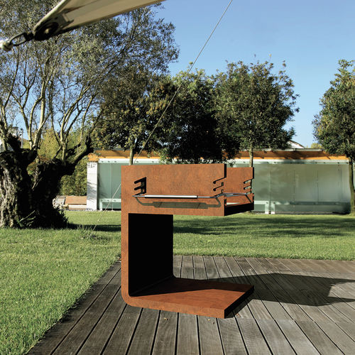 Holzkohle-Gartengrill - C-BQ - METALCO - für öffentliche Bereiche / festinstalliert / Edelstahl