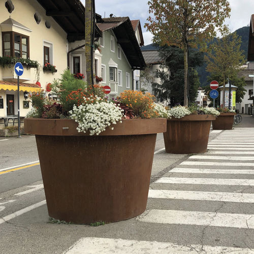 COR-TEN®-Stahl-Pflanzkübel - SIZE - METALCO - Stahlblech / rund / oval