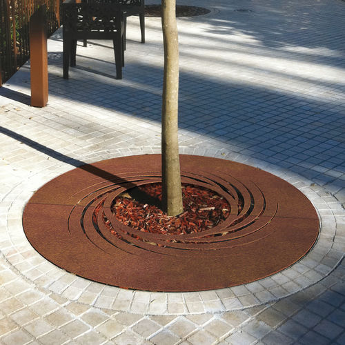 Rundes Baumgitter - TWISTER - METALCO - Edelstahl / COR-TEN®-Stahl / Stahlblech