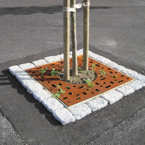 Quadratisches Baumgitter - STELO - METALCO - Edelstahl / COR-TEN®-Stahl / Stahlblech