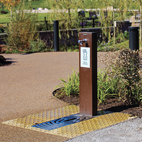 Trinkbrunnen für kaltes Wasser - FUENTE - METALCO - für Außenbereich / Edelstahl / Cortenstahl
