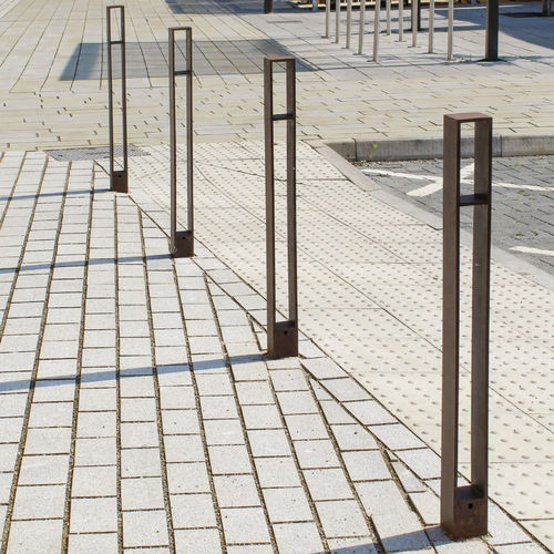 Fußgänger-Sperrpfosten - MOKA - METALCO - stationär / Edelstahl / pulverbeschichteter Stahl