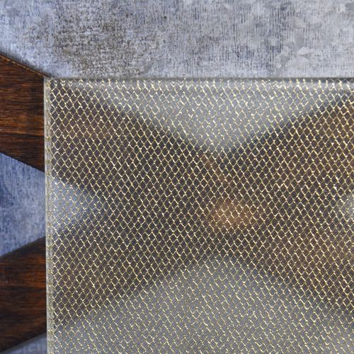 VSG-Glasscheibe - GOLD DIAMOND SPARKLE MESH ORGANICA™  - Avant Art Architectural Glass, Inc. - Ornament / für Innenausbau / für Tür
