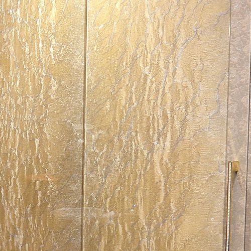 VSG-Glasscheibe - "JEWEL ROCK" GOLD SILK ORGANICA™ - Avant Art Architectural Glass, Inc. - Ornament / für Möbel / für Tür