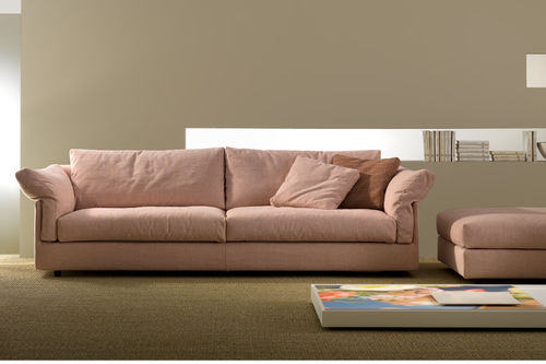 Modernes Sofa - PAPILLON - ferlea - Baumwolle / mit abnehmbarem Bezug / braun