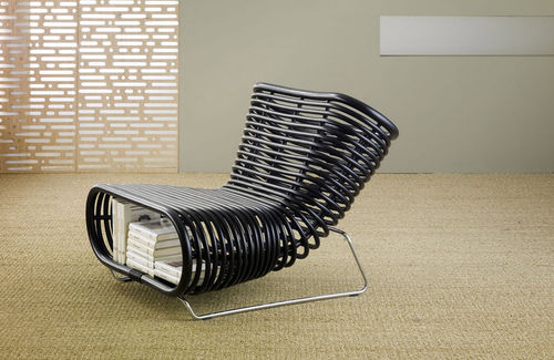 Moderner Sessel - KORA - ferlea - Rattan / schwarz / für Garten