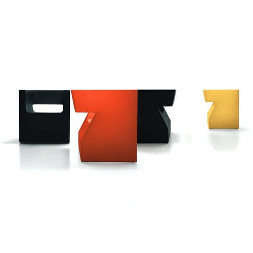 Moderner Sessel - ZIG ZAG - ferlea - Leder / Stoff / grau