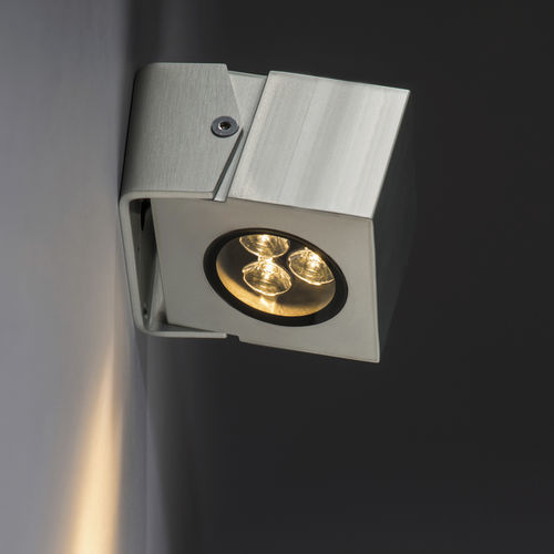 Moderne Wandleuchte - MURO - LumTeam - für Außenbereich / anodisiertes Aluminium / quadratisch