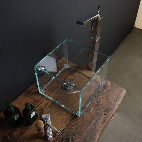 Aufsatzwaschbecken - GLLA31 - GSG Ceramic Design - Glas / transparent / rechteckig