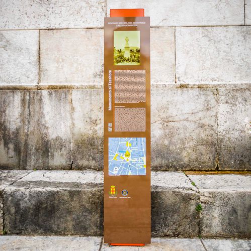 Stele zur Beschilderung - WAYFINDING - LAB23 - galvanisiertem Stahl / für öffentliche Bereiche