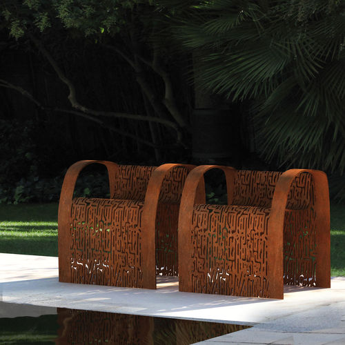 Stuhl / originelles Design - SILLON - LAB23 - für Außenbereich / galvanisiertem Stahl / COR-TEN®-Stahl