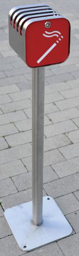 Sockel-Aschenbecher - ELVIS - LAB23 - Stahl / für den Außenbereich / für öffentliche Bereiche