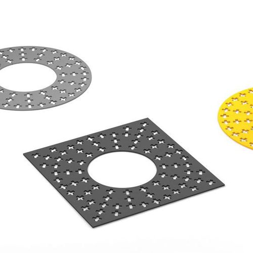Quadratisches Baumgitter - PIU’ - LAB23 - rund / Stahl
