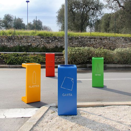 Park-Abfallbehälter - GIBILLERO - LAB23 - System / Edelstahl / Antiterror