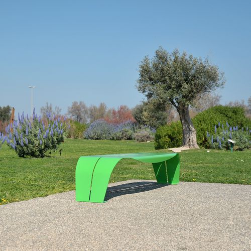 Bank für den öffentlichen Raum / originelles Design - FOGLIA - LAB23 - Edelstahl