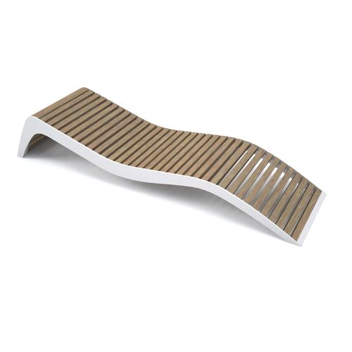 Sonnenliege / originelles Design - EMME - LAB23 - Tropenholz / galvanisiertem Stahl / pulverbeschichteter Stahl