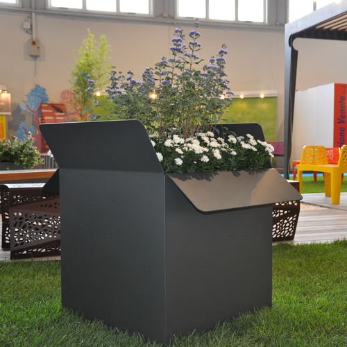 Pflanzkübel / galvanisiertem Stahl - BOX - LAB23 - COR-TEN®-Stahl / rechteckig / quadratisch