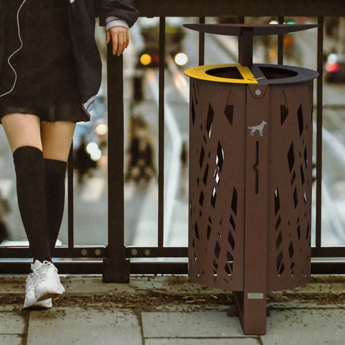 Park-Abfallbehälter - NEXT BIN - LAB23 - System / bodenstehend / galvanisiertem Stahl