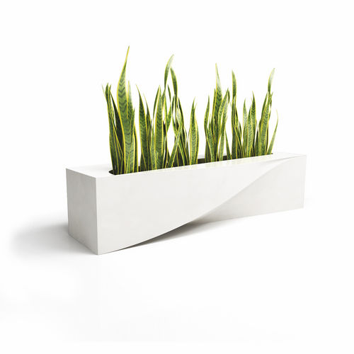 Polyesterfaser-Pflanzkübel - S PLANTER - LAB23 - galvanisiertem Stahl / Verbundwerkstoff / originelles Design