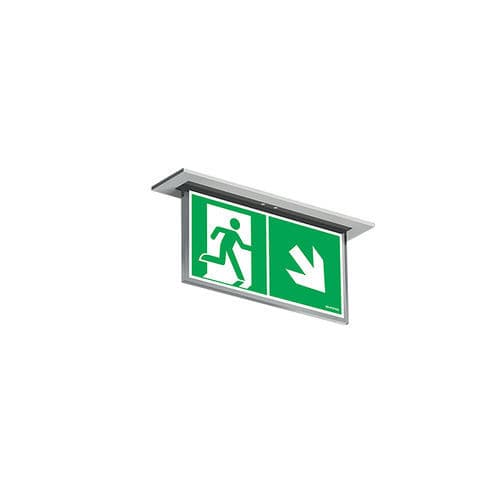Notbeleuchtung für Deckeneinbau - VERSO-R - GLAMOX - rechteckig / LED / Kunststoff