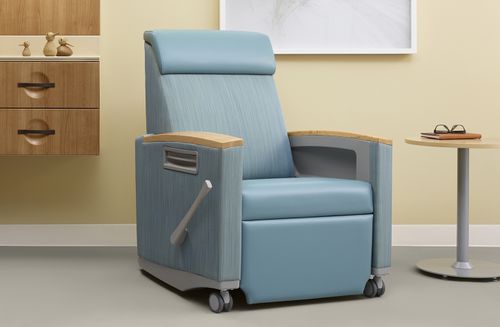 Medizinischer Sessel / Kunstleder - Consoul Recliner - Nemschoff - neigbar / mit Fußstütze