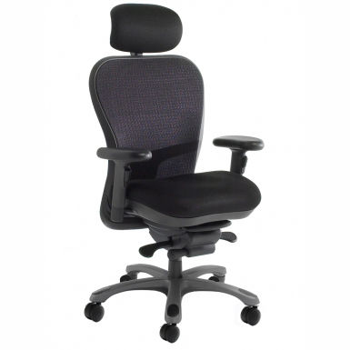 Moderner Bürosessel - CXO : 6200D TI - Nightingale Corp - Leder / Stoff / mit Kopfstütze