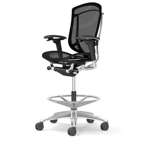 Moderner Hocker - CONTESSA II - Okamura - Stoff / Gestell aus Metall / mit Mittelfuß