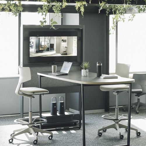 Moderner Hocker - SPECERE - Okamura - Stoff / Kunststoff / Gestell aus Metall