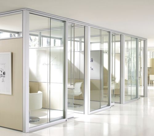 Abnehmbare Trennwand - ALTOS - Teknion - mit Glasfront / Laminat / Stoff