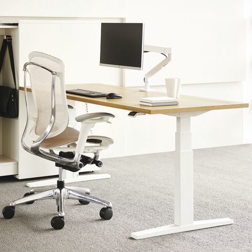 Bodenstehender Schreibtisch - NAVIGATE - Teknion - modern / Metall / gerade
