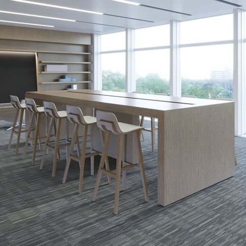 Moderner Tisch - COMMUNITY - Teknion - Holz / Gestell aus Holz / rechteckig