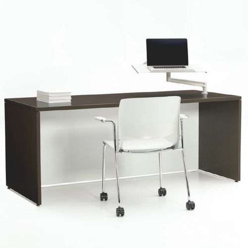 Moderner Arbeitstisch - THESIS - Teknion - Laminat / Gestell aus Metall / Gestell aus Laminat