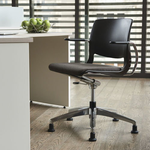 Moderner Bürosessel - VARIABLE - Teknion - Aluminium / Kunststoff / höhenverstellbar