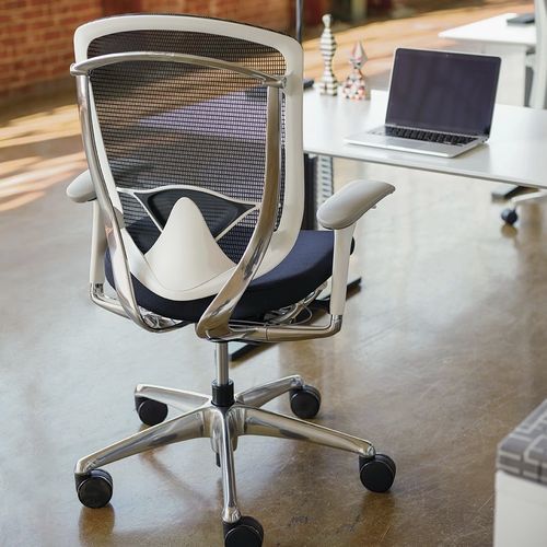 Moderner Bürostuhl - NUOVA CONTESSA - Teknion - Maschen / Gestell aus Metall / mit Rollen