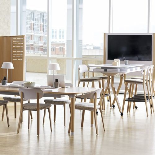 Moderner Stuhl - ZONES - Teknion - für den Innenraum / Kunststoff / Gestell aus Holz