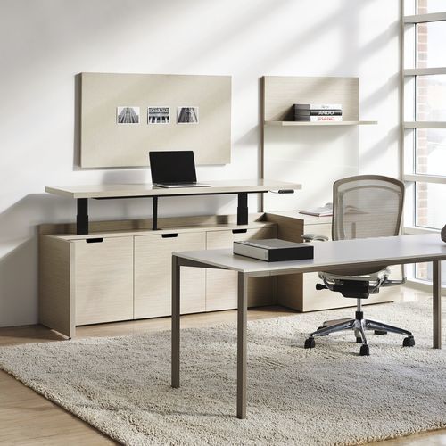 Niedriger Aktenschrank - DOSSIER  - Teknion - Holz / mit Schubladen / modern