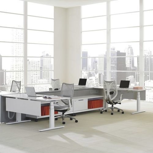 Schreibtisch für Open Space - DISTRICT - Teknion - bodenstehend / für mehrere Personen / modern