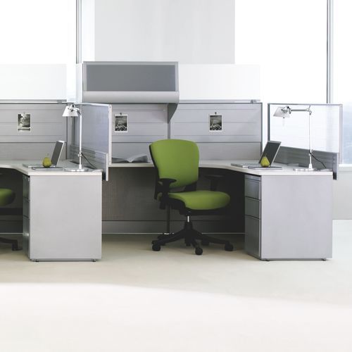 Schreibtisch für Open Space - LEVERAGE - Teknion - modern / Holz / Metall