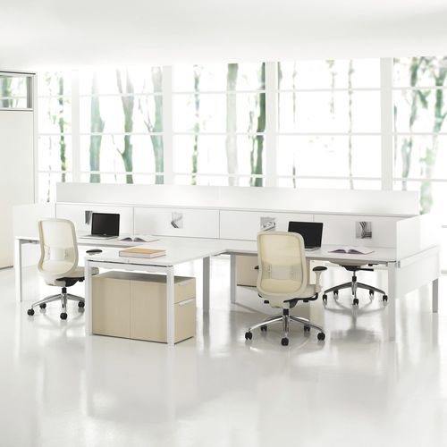 Schreibtisch für Open Space - INTERPRET - Teknion - bodenstehend / für 2 Personen / für 6 Personen