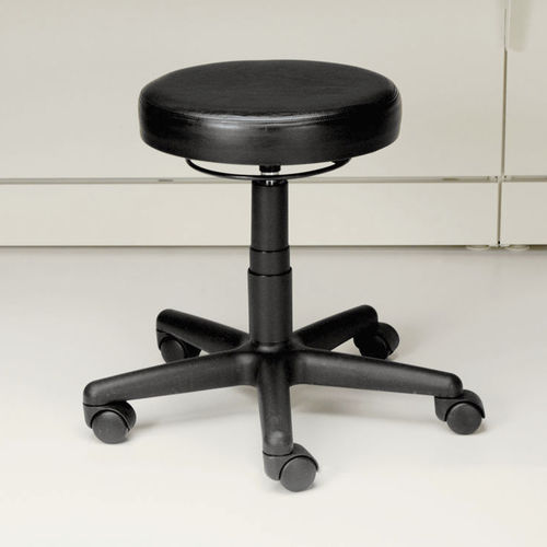 Leder-Bürohocker - ABILITY - Teknion - mit Rollen / höhenverstellbar / Polster