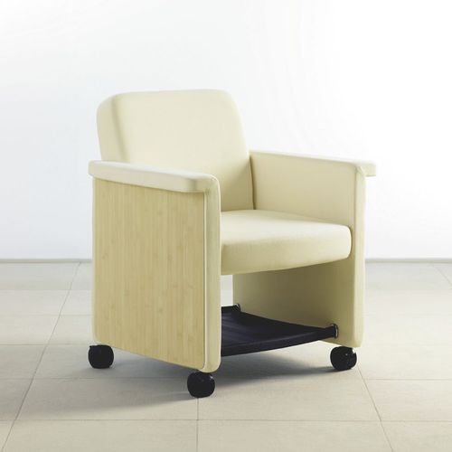 Moderner Sessel - BELIZE - Teknion - Stoff / Leder / Aluminium