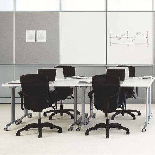 Moderner Unterrichtstisch - EXPANSION  - Teknion - Metall / Eiche / Laminat
