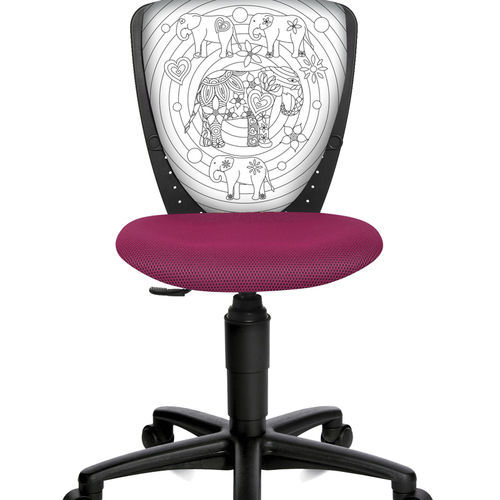 Moderner Chefsessel - SWAP S´COOL - Topstar - Stoff / blau / rosa