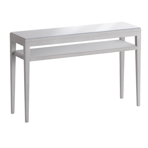 Moderner Konsolentisch - TOFFEE 821 - Montbel - Holzfurnier / lackiertes Glas / Gestell aus Buche