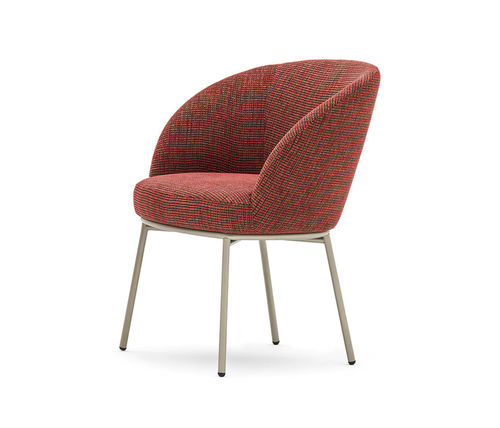 Moderner Sessel - ROSE 03961 - Montbel - Stoff / Leder / Metall