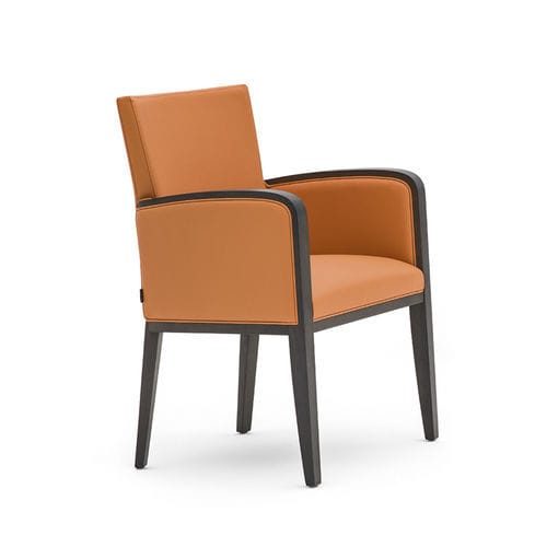 Moderner Sessel - LOGICA 00931 - Montbel - Stoff / Leder / Massivholz