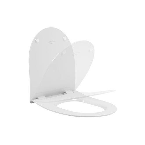 Antibakterieller Toilettensitz - URB.Y  - Sanindusa - aus Duroplast / Edelstahl / weiß